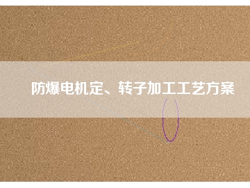 防爆電機定、轉子加工工藝方桉