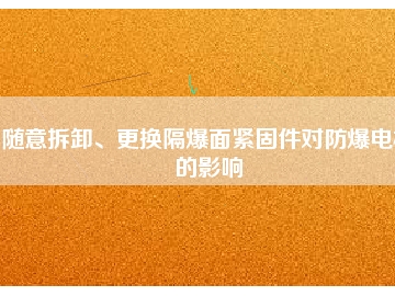 隨意拆卸、更換隔爆面緊固件對(duì)防爆電機(jī)的影響