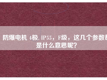 防爆電機 4極, IP55，F(xiàn)級，這幾個參數(shù)都是什么意思呢？