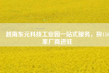 越南東元科技工業(yè)園一站式服務(wù)，拚150家廠商進(jìn)駐