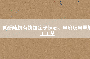 防爆電機(jī)有繞組定子鐵芯、風(fēng)扇及風(fēng)罩加工工藝