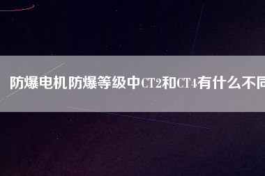 防爆電機(jī)防爆等級中CT2和CT4有什么不同